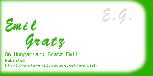 emil gratz business card